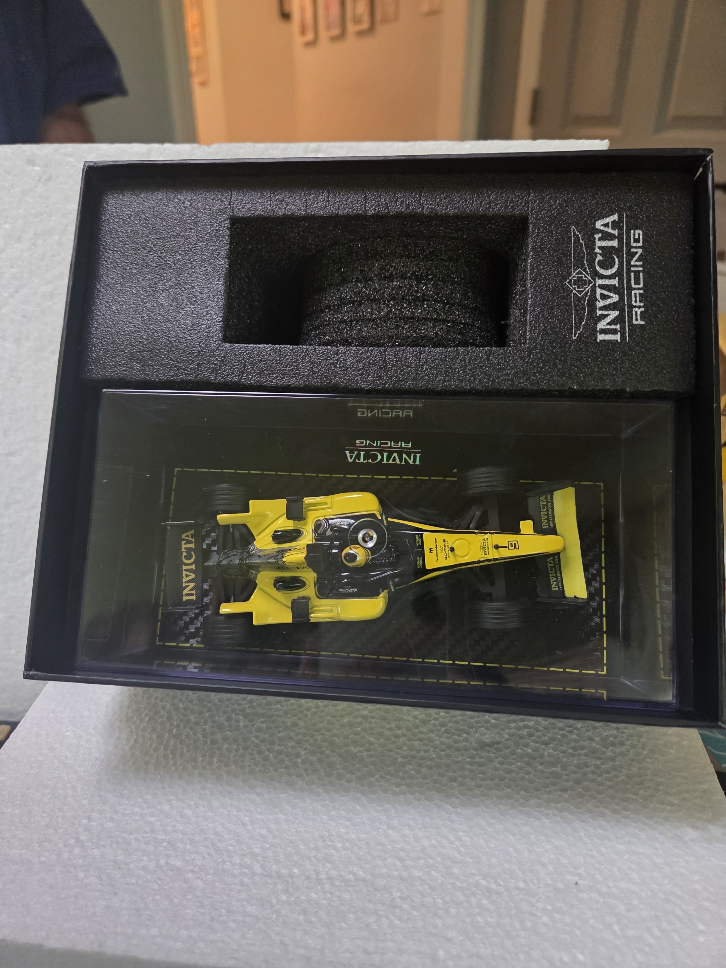 Invicta Yellow And Black Branded Watch Box